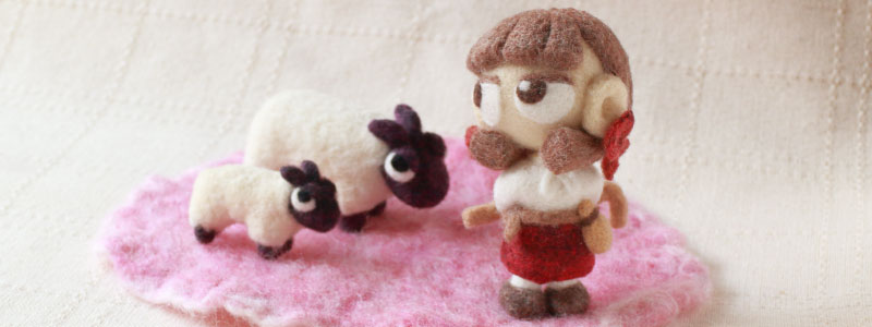 羊毛フェルト人形 マロン